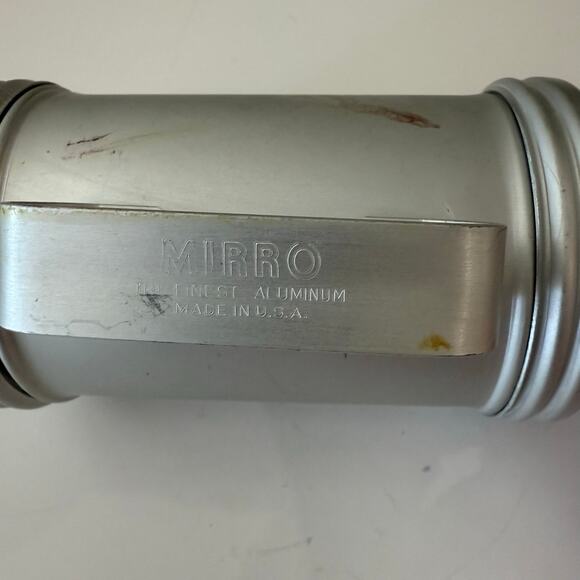 Vintage Mirro Cookie Pastry Press12 Discs Decorator Tips Aluminum Wood Stand - Picture 8 of 8